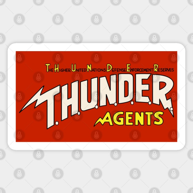 Thunder Agents logo - white Sticker by ThirteenthFloor